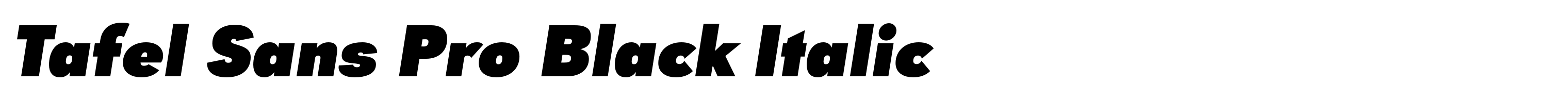 Tafel Sans Pro Black Italic